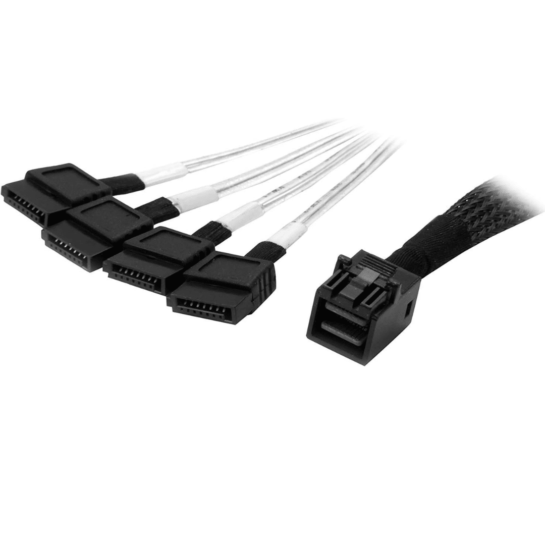 StarTech.com StarTech CB SAS43SAT1M Internal Mini-SAS to SATA 1m SFF-8643 to 4xSATA Retail CB 190798 SAS43SA (1)
