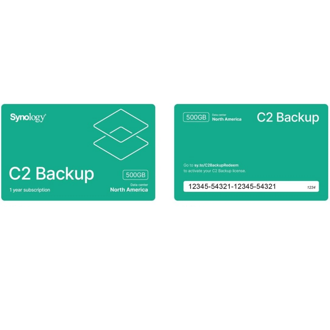 Synology Synology LIC C2-BACKUP500G-1Y-NA C2 Cloud Backup License 500GB 1 Year Retail SF 259965 C2-BAC