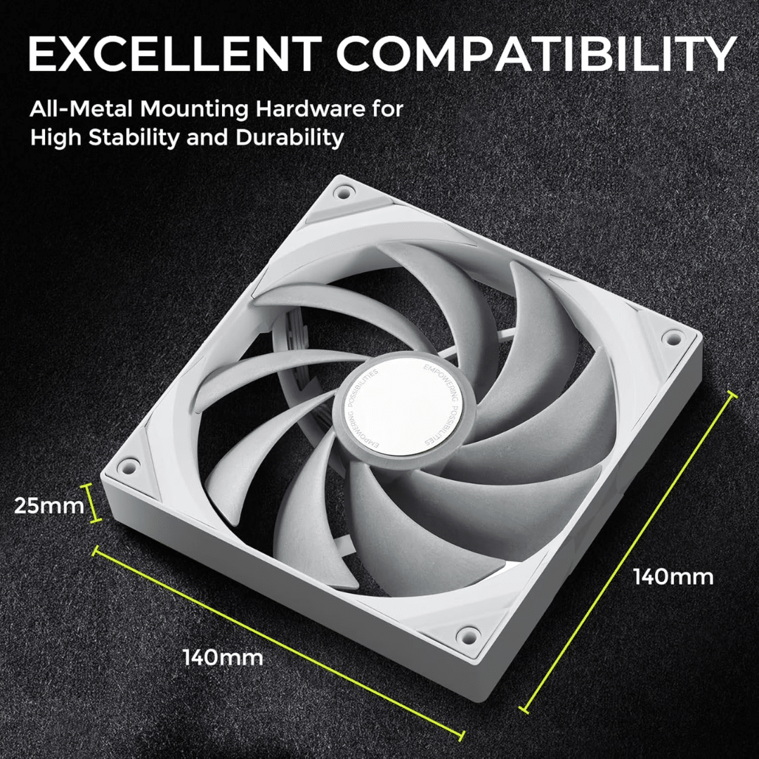 TRYX TRYX FN F-R140P-NN1M-G0W ROTA PRO 140 Performance Fan White 140mm Case Fan RTL FN 294032 F-R140P-NN1M- (6)