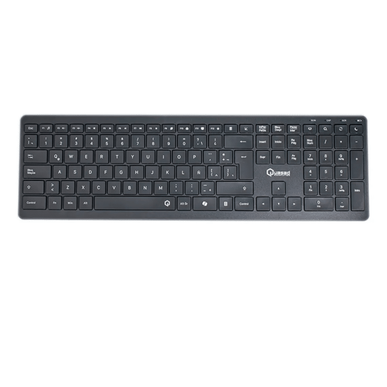Teclado Quasad Qk-slimpro Wireless Recargable Slim Desing Black - Teclados - QK-SLIMPRO