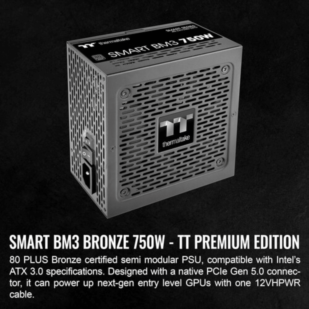 Thermaltake Thermaltake PS PS-SPD-0750MNFABU-3 Smart BM3 Bronze 750W 80+Bronze SemiModular PS 291