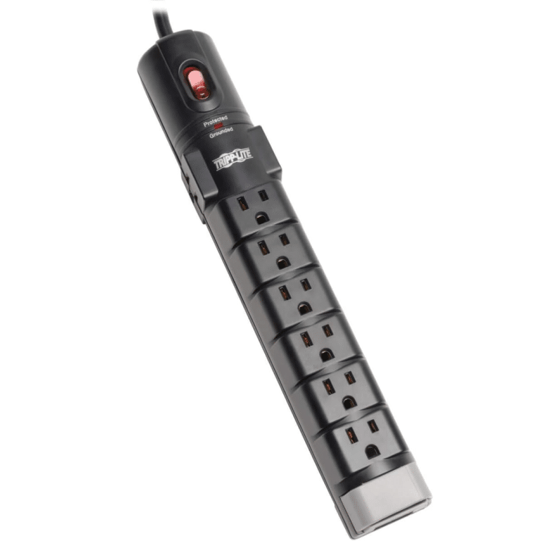 Tripp-Lite Tripp-Lite UP TLP806TEL 6ft 8-Outlet Surge Protector Black Cord Clip Retail UP 221431 TLP806TEL