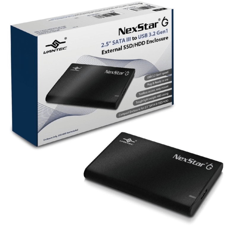 Vantec Thermal Technologies VAN RD NST-268S3-BK 2.5 SATA3 USB3.2 Ext HD SSD Enclosure Retail RD 270616 NST-268S3-BK