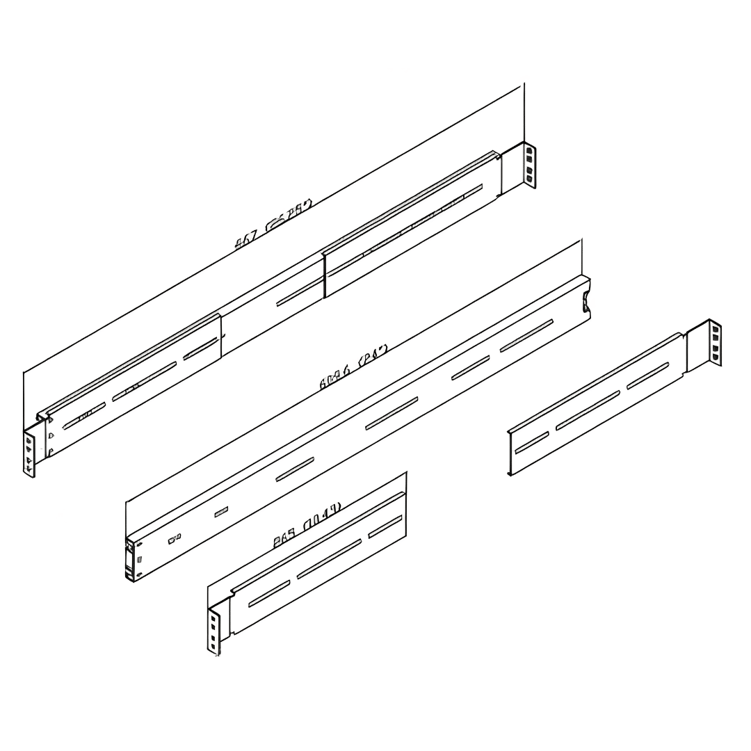 iStarUSA iStarUSA Accessory TC-RAIL-24 24inch Rail Kit FOR RACKMOUNT Brown Box AC 109331 TC-RAIL-24 (5)