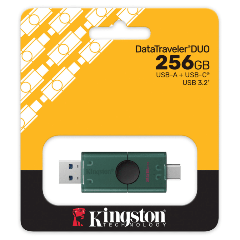 Flash Memory Kingston 256gb Datatraveler Duo Usb-a Usb-c Tapa Deslizante - Flash Memory - DTDEG2/256GB