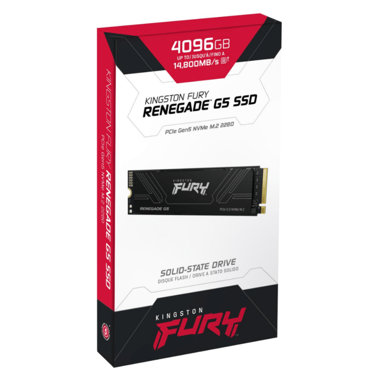 Kingston FURY Renegade G5 4 TB Solid State Drive - M.2 2280 Internal - PCI Express Nvme (pci Express Nvme 5.0 x4) | SKU SFYR2S/4T0 - SSD - SFYR2S/4T0 - KINGSTON - 740617349504 - SFYR2S/4T0