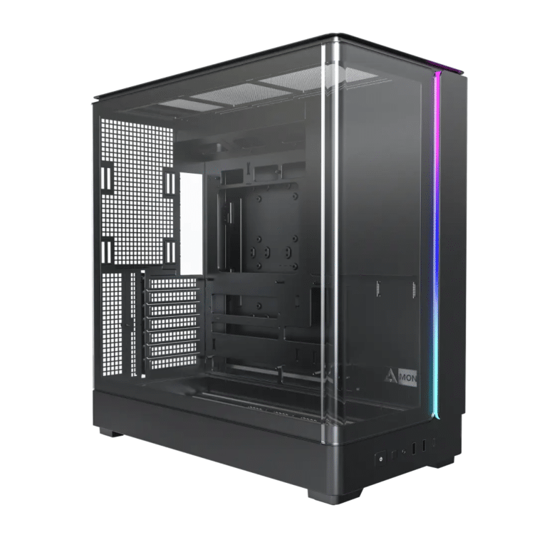 MONTECH KING 45 KING45B ATX PC Case, Curved Panoramic Glass, Chimney Airflow, 360mm Radiator Support (black) | SKU CS-K45B5 - CS - CS-K45B5 - MONTECH - KING45B