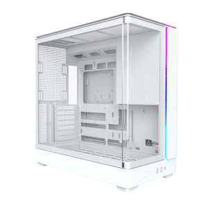 MONTECH KING 45 KING45W ATX PC Case, Curved Panoramic Glass, Chimney Airflow, 360mm Radiator Support (white) | SKU CS-K45W6 - CS - CS-K45W6 - MONTECH - KING45W