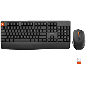 Teclado + Mouse Meetion 2 En 1 Ergonomico  Wirless Mt-c4130 Negro - Mt-c4130