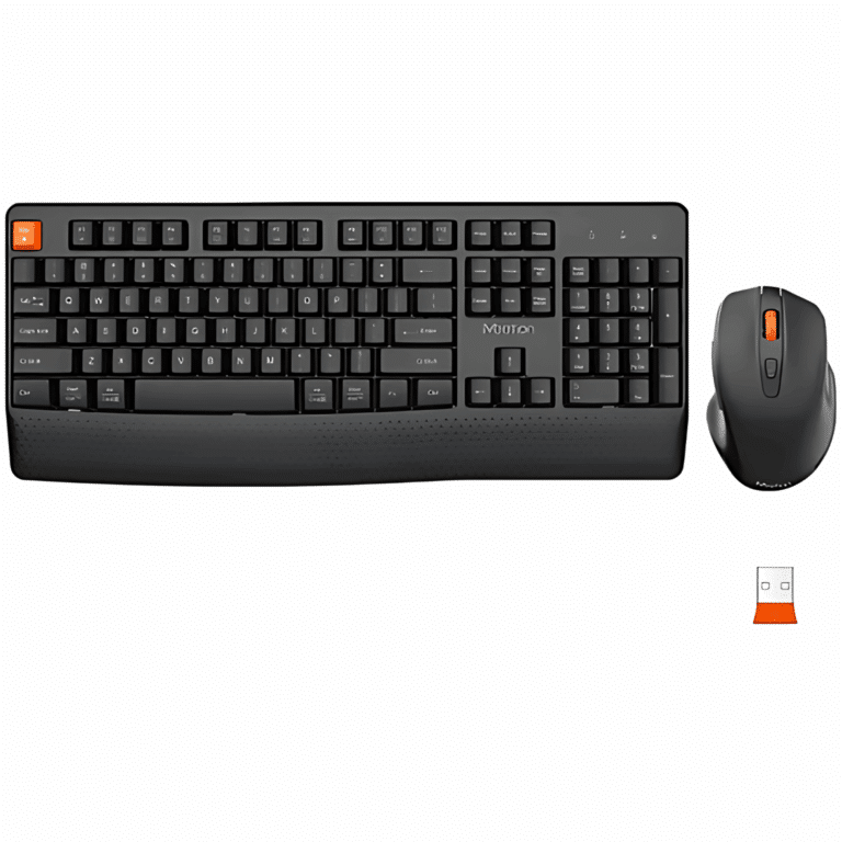 Teclado + Mouse Meetion 2 En 1 Ergonomico  Wirless Mt-c4130 Negro - Mt-c4130