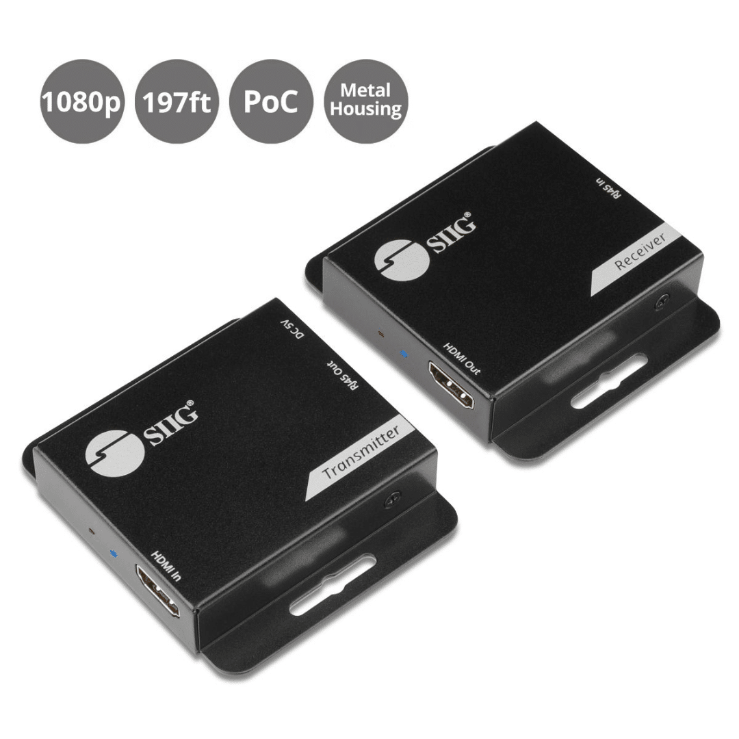 SIIG SIIG Accessory CE-H3EX01-S1 HDMI Over Cat6 Extender 60m Brown Box AC 291338 CE-H3EX01-S1 (2)
