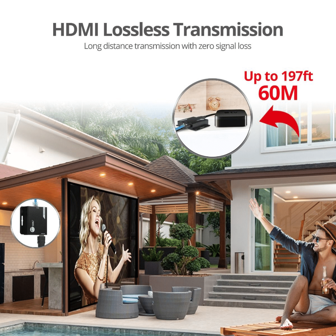SIIG SIIG Accessory CE-H3EX01-S1 HDMI Over Cat6 Extender 60m Brown Box AC 291338 CE-H3EX01-S1 (4)