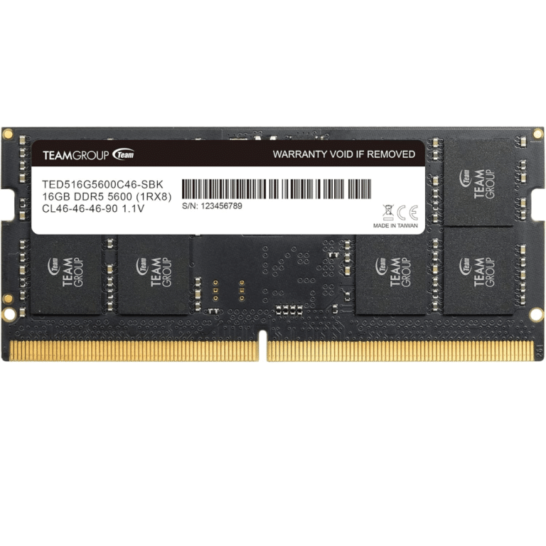 TEAMGROUP TEAMGROUP ME TED516G5600C46A-SBKT Elite 16GB DDR5 SODIMM 5600MHz CL46-45-45-90 ME 303615 TED516G5600C46A-SBKT