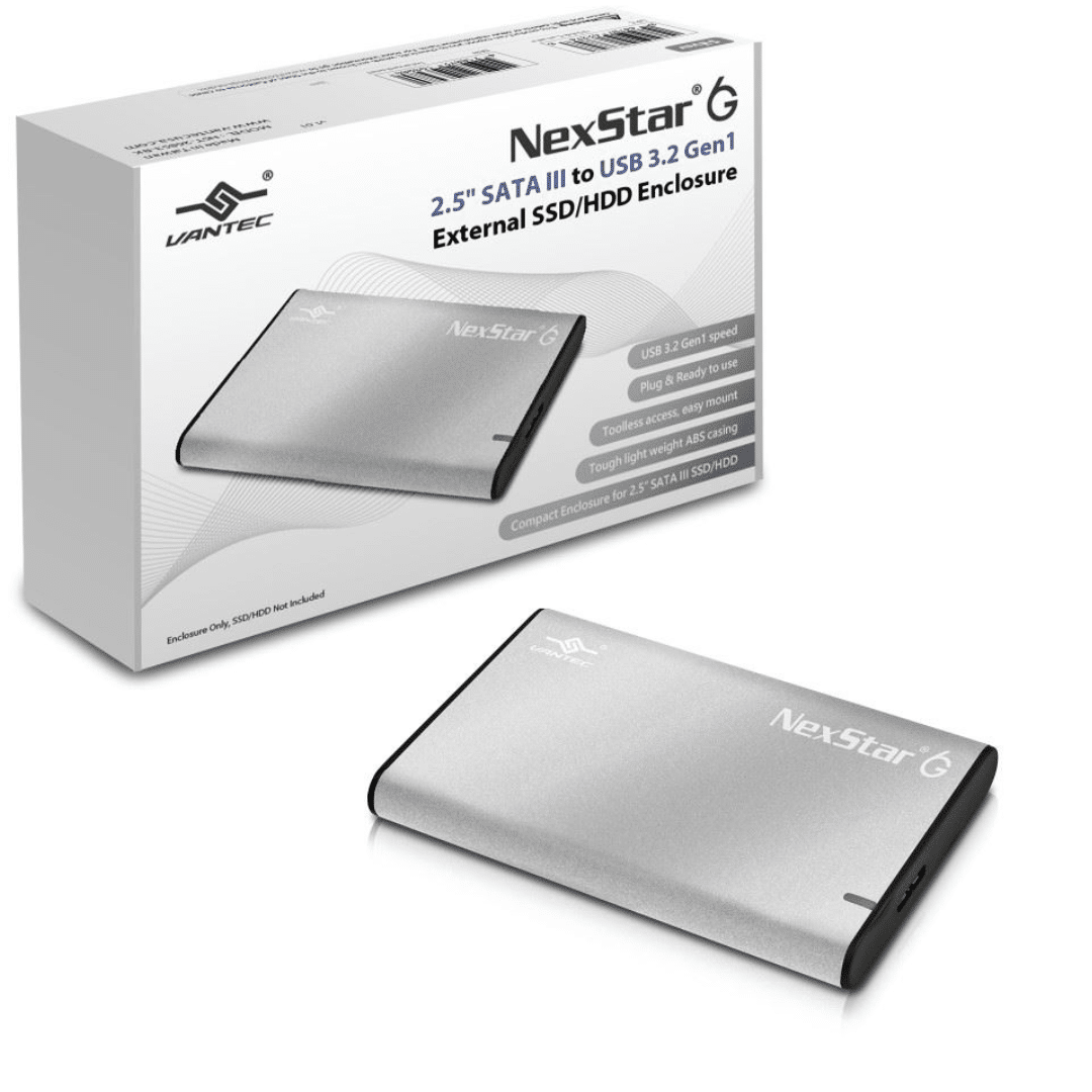 Vantec Thermal Technologies Vantec RD NST-268S3-SV 2.5 SATA3 USB3.2 Ext HD SSD Enclosure Retail RD 27 (1)