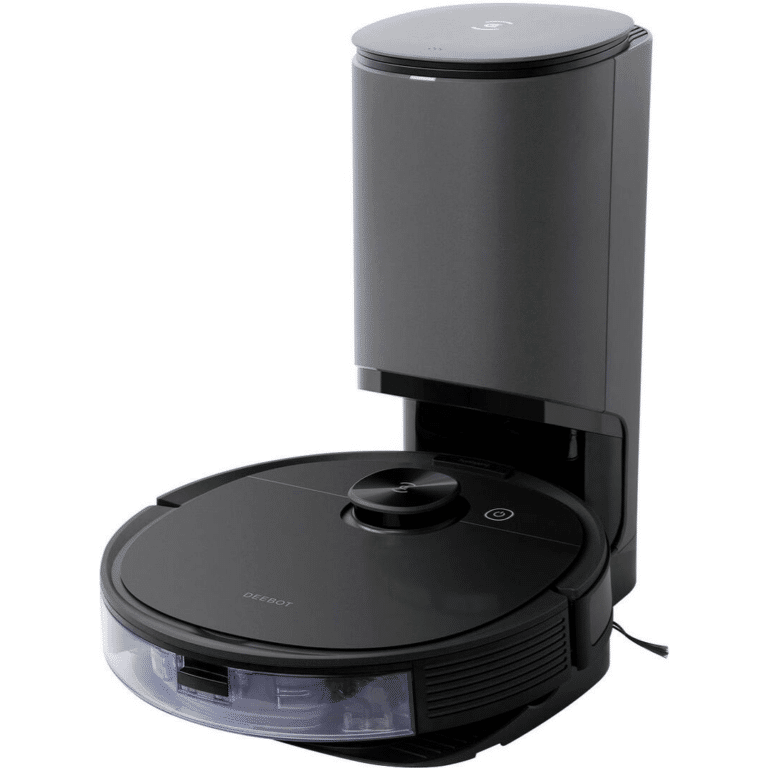 Ecovacs Deebot Max+ Robot Vacuum & Mop Black : All Floor Types, Hypoallergenic, Washable Filter, Auto Docking And Recharging, 200 Minute Runtime, Room-by-room Navigation - New Factory Sealed - Balance of Manufacturer Warranty - OZN10X+