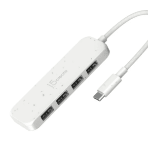 j5create j5create AC JCH341EW USB-C to 4PT Type-A Gen2 Hub Eco-Friendly Pure White RTL AC 302139 JCH341EW