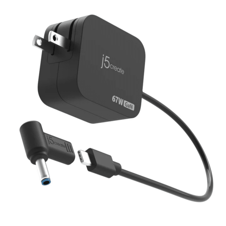 j5create j5create AC JUP1565 67W GaN PD USB-C Mini Charger with 4.5 mm DC Converter AC 302045 JUP1565