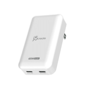 j5create j5create AC JUP2465 65W GaN Slim PD USB-C 2-Port Charger Retail AC 302049 JUP2465