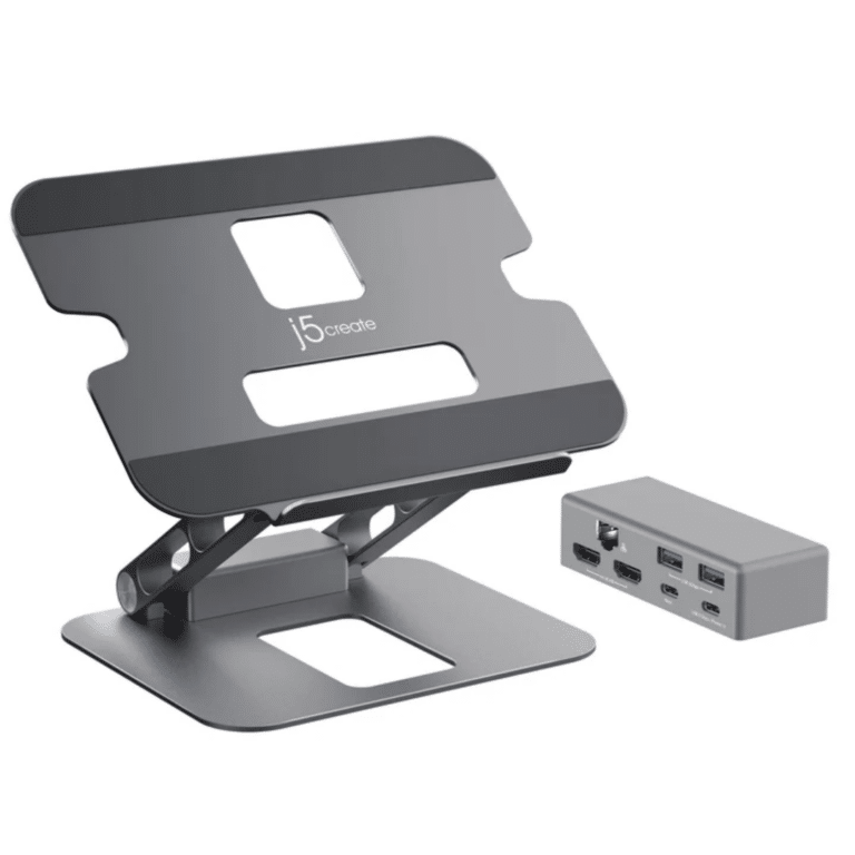 j5create j5create Accessory JTS427 Aluminum Multi-Angle Dual-HDMI Docking Stand Retail AC 302100 JTS427
