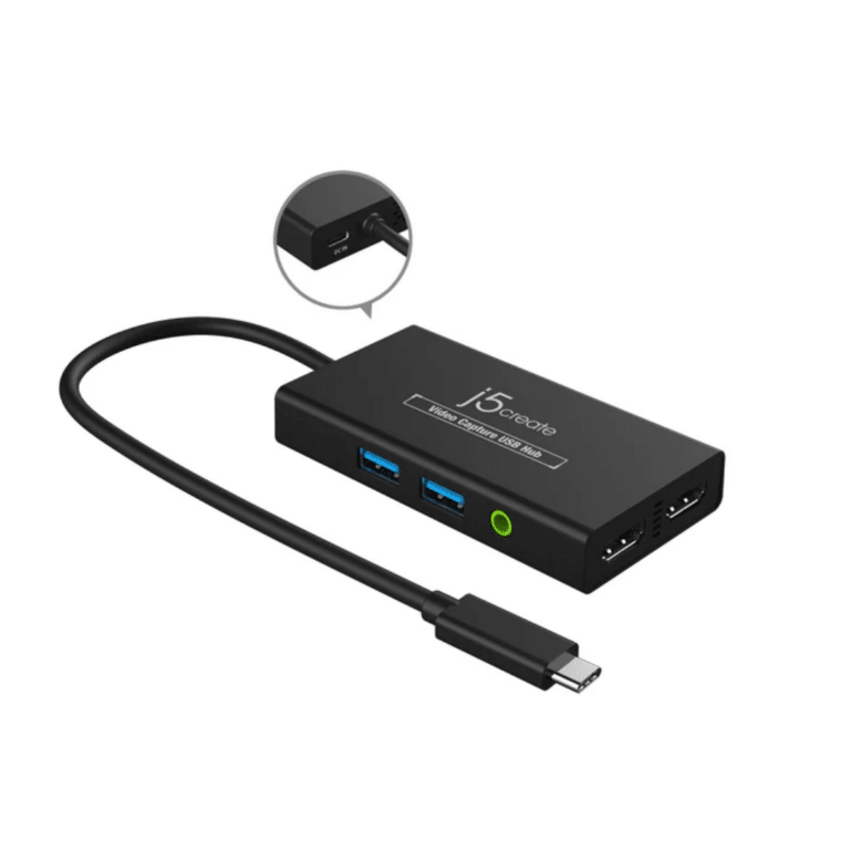 j5create j5create Accessory JVA01 Video Capture USB Hub Black Retail AC 302150 JVA01
