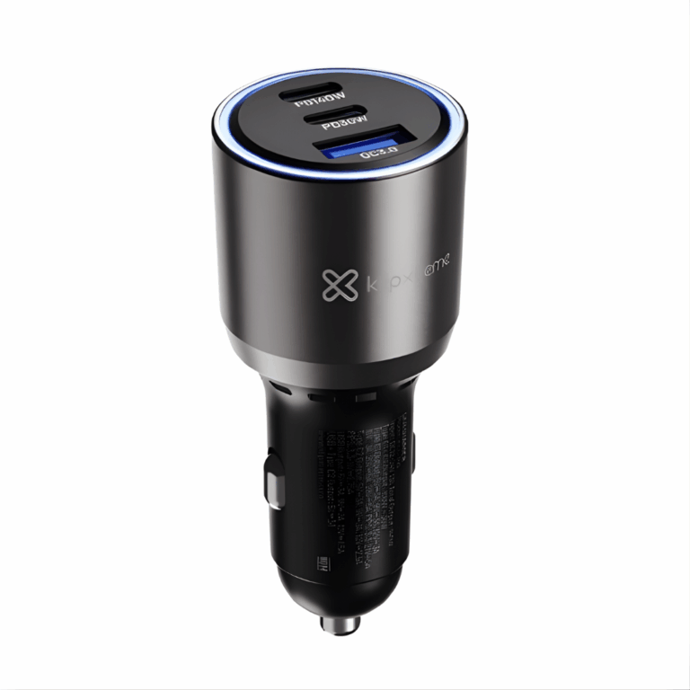 Klip Xtreme KCC-140 - Car power adapter - 140 Watt - 2 x 24 pin USB-C / 9 pin USB Type A - Cellular phone / Tablet - Car - Para Smartphones, tablets, small devices - Celulares - Baterías y Cargadores - KCC-140