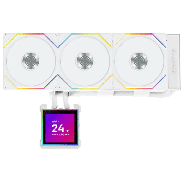 LIAN-LI Hydroshift II LCD-S 360 TL HS2LCDS36TW CPU Cooler 360mm AIO 3x 120 RGB White Fans - FAN - FAN-H2LST2 - LIAN-LI - 840353052130 - HS2LCDS36TW