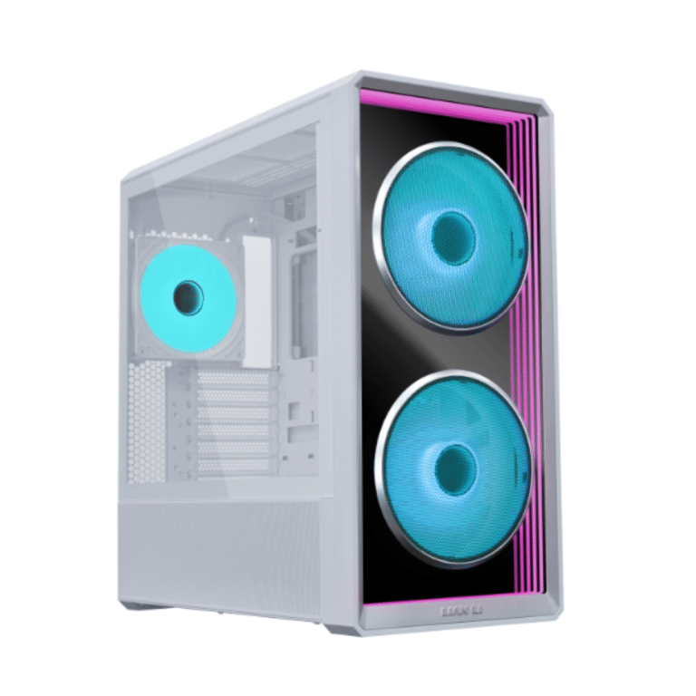 Lian Li LANCOOL 217 INF White Infinity Mirror Computer Case, Mid-tower ATX PC Case W/ 3 Pre-installed Fans, 2x170mm ARGB Fans, 1x140mm, Front Mirror Glass Panel, Optimized Airflow - White (LAN217INFW) - CS - CS-L217IW2 - LIAN-LI - 840353051416 - LANCOOL 217 INFW