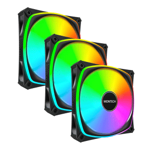 MONTECH AX120 PRO AX120PB3IN1 High Speed 1600PWM, Durable Rifle Bearing Fan, 3 In 1 Pack (black) | SKU FAN-AX3P3 - FAN - FAN-AX3P3 - MONTECH - AX120PB3IN1