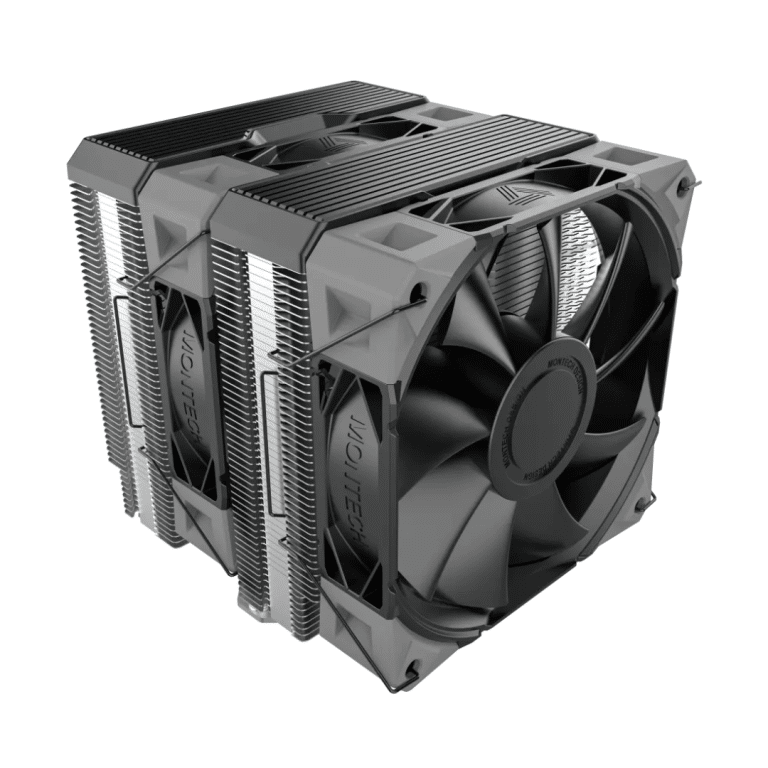 MONTECH NX600 Dual-tower CPU Air Cooler With 6 Heatpipes & Premium Top Cover | 28 Mm E28 Premium Fan 2000RPM PWM | Soldered Copper Base | Superior Heat Dissipation | All Intel & AMD Socket Support | Black - FAN - FAN-NX6B1 - MONTECH - NX600B