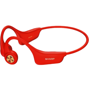 Sharp Wireless Bone. Conduction Headphones. Red - New Factory Sealed - 1 Year Manufacturer Warranty - HP-BC50 (RD)