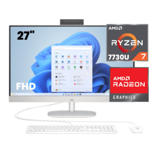 Aio Hp 27-cr0275la Amd Ryzen 7 7730u 16gb 512gb 27” Fhd Ips Hdmi Usb-c 2usb-a Windows 11 Home Incluye Mouse Y Teclado Inalambrico Silver - Ba1w6la#abm