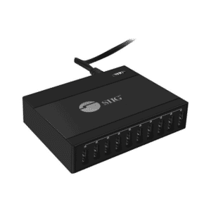 SIIG SIIG AC AC-PW1G11-S1 60W 10-Port USB Charger Brown Box AC 217548 AC-PW1G11-S1
