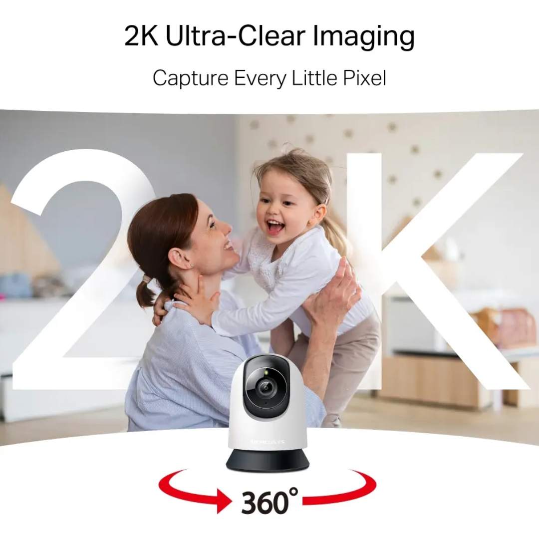 Camara Mercusys Wi-fi Panoramica 360grados 2k 3mp Mon Vertical-horizontal Segui Int Vis Noct - Ca (3)