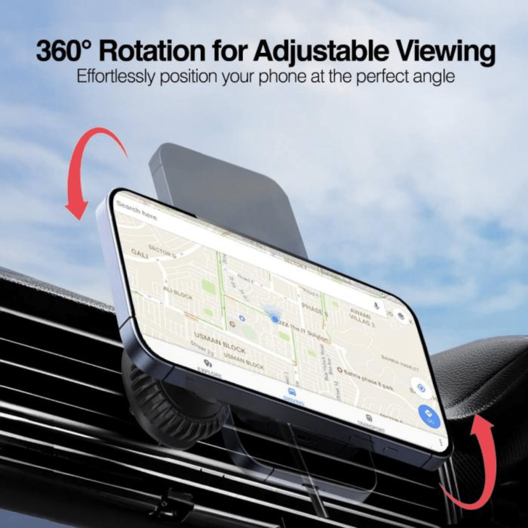 Car Mount Argom Wireless Fast Charger Magnetic M4 Negro - Accesorios - ARG-AC-0164BK (6)