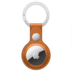 Apple Airtag Leather Key Ring - Golden Brown - New Factory Sealed - 1 Year Manufacturer Warranty - MMFA3ZM/A