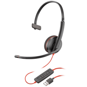 Poly Blackwire 3210 Monaural USB-C Headset +USB-C/A Adapter (Bulk) - Mono - USB Type C, Mini-phone (3.5mm) - Wired - 32 Ohm - On-ear - Monaural - Ear-cup - 5.20 ft Cable - Omni-directional Microphone - Noise Canceling - Black - Poly-Hp - La - Headset - D8AI - A300-370U19 - 370U19 - 0197498433059 - 8X214A6