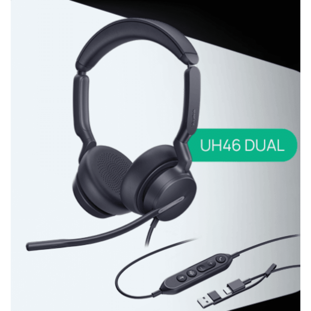 Yealink Yealink Headset 1308182 UH46 Dual Teams USB-C A USB Wired Headset Retail HE 299183 1308182 (1)