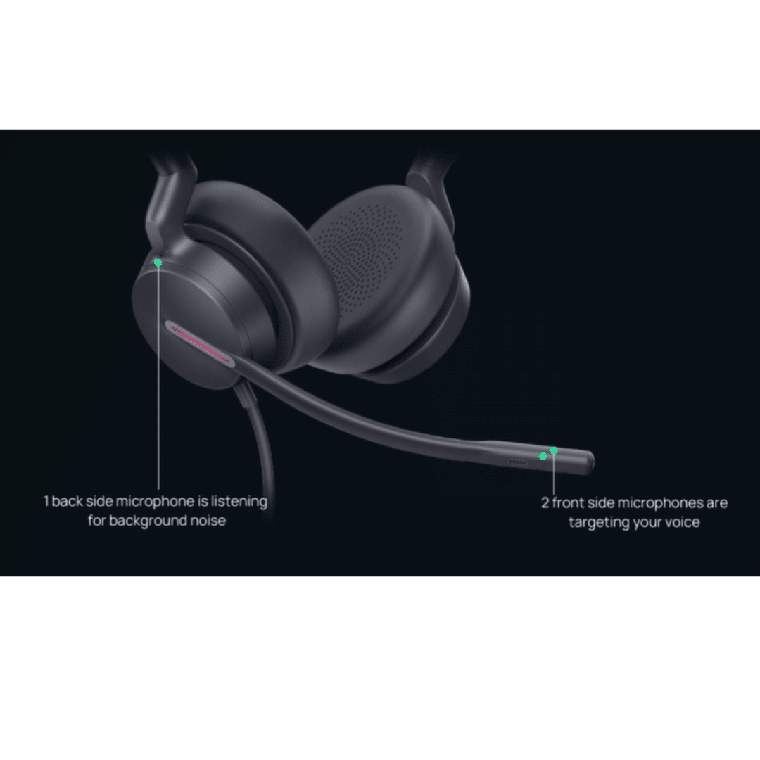 Yealink Yealink Headset 1308182 UH46 Dual Teams USB-C A USB Wired Headset Retail HE 299183 1308182 (2)