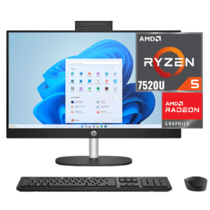 Aio Hp 24-cr0253la Amd Ryzen 5 7520u Ram 8gb Ddr5 Ssd 512gb-m.2 23.8” Fhd Hdmi Usb-c 2usb-a 1 X Rj45wifi 6 Teclado Y Mouse Inalambrico Freedos Black- Bm7x4la#abm