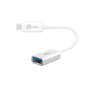 j5create j5create Accessory JUCX05 USB-C 3.1 to Type-A Adapter White Silver Retail AC 302137 JUCX05