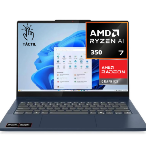 Laptop Lenovo 2 En 1 360 Grados Amd Ryzen Ai 7 350 (ia Integrada) Ram 16gb Ssd 1tb 14" Wuzga (1920x1200) Touchscreen Windows 11 Home Ingles - 1 AÑo Respaldo Del Fabricante - 83kt001yus