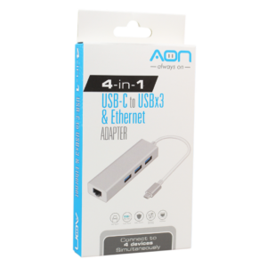 AON USB-C to Female RJ45(1000Mbps) & USB (3x3.0)  - AO-AD-1010