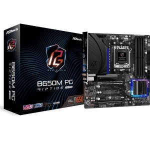 ASRock Inc. ASRock MB B650M PG Riptide WIFI AMD B650 AM5 Max128GB DDR5 Micro ATX Retail MB 268010 B650M PG RIPTIDE WIFI