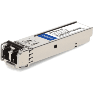 AddOn Cisco® SFP-10G-SR Compatible TAA 10GBase-SR SFP+ Transceiver (MMF, 850nm, 300m, LC, DOM) - For Data Networking, Optical Network - LC 10GBase-SR Network - Optical Fiber - 850 nm Wavelength - Multi-mode - 10 Gigabit Ethernet - 10GBase-SR - 10 Gbit/s - 0.30 km Maximum Distance - Hot-swappable, Hot-pluggable - 1 - TAA Compliant - AddOn - SFP+ - 587Y - A300-BG3287 - BG3287 - 0821455018583 - SFP-10G-SR-AO