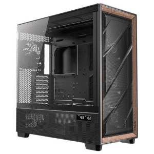 Antec FLUX Pro, 6 X PWM Fans Included, High-airflow Front Panel With Walnut Wood, Ishift PSU 90 Degree Mount, USB3.0 X 2, Type-c, 420mm Radiator Support, Temp. Display, Full-tower E-ATX PC Case (black) - CS - CA-FLUXP - ANTEC - 761345101486 - FLUX PRO