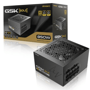 ANTEC GSK850 V2 ATX3.1, 750W Full Modular Psu, 80 PLUS Gold Certified, PCIE 5.1 Support, Phasewave Design, Zero RPM Manager, 120mm Silent Fan, High-quality Braided Cable - PS - PS-GSK85V2 - ANTEC - 761345201490 - GSK850 V2 US