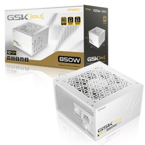 ANTEC GSK850 V2 White ATX3.1, 750W Full Modular Psu, 80 PLUS Gold Certified, PCIE 5.1 Support, Phasewave Design, Zero RPM Manager, 120mm Silent Fan, 10-Year Warranty, High-quality Braided Cable - PS - PS-GSK852W - ANTEC - 761345201551 - GSK850 V2 WHITE US