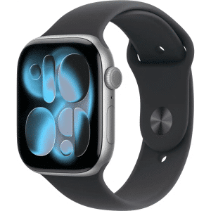 Smartwatch Apple Watch Series 11 (gps) 46mm Space Gray Aluminum Case With Black Sport Band - S/m - Space Gray - (2025) - Mev04lw/a - Apple