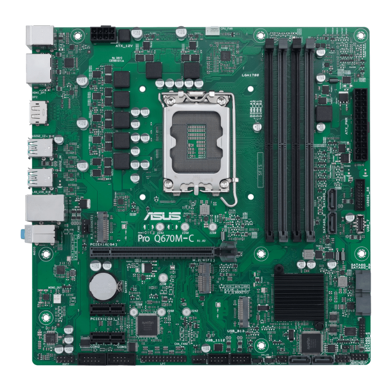ASUS TeK ASUS MB PRO Q670M-C-CSM Q670 LGA1700 Max.128GB DDR5 PCIe mATX Retail MB 262153 PRO Q670M-C-CSM