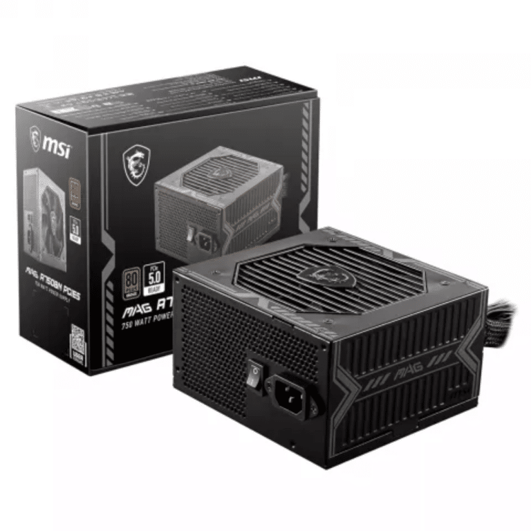 Fuente De Poder Certificada Msi 750w Mag A750bn Pcie5 80plus Bronce- 306-7zp2c12-ceo